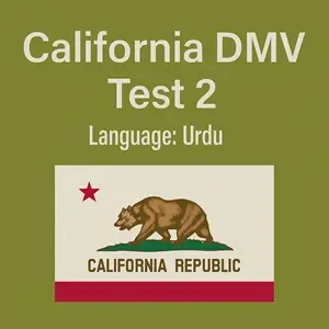 CA DMV Class C Practice Test in Urdu
