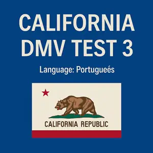 California DMV Instruction Permit Practice Test in Português
