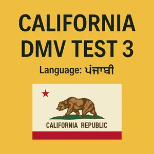 California DMV Instruction Permit Practice Test in Punjabi language