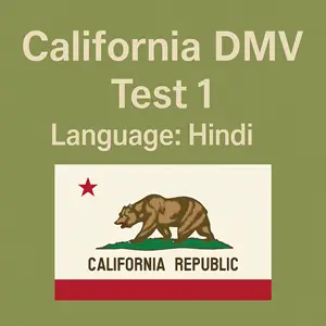 CA DMV Practice Test in Hindi