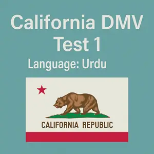 CA DMV Practice Test in Urdu